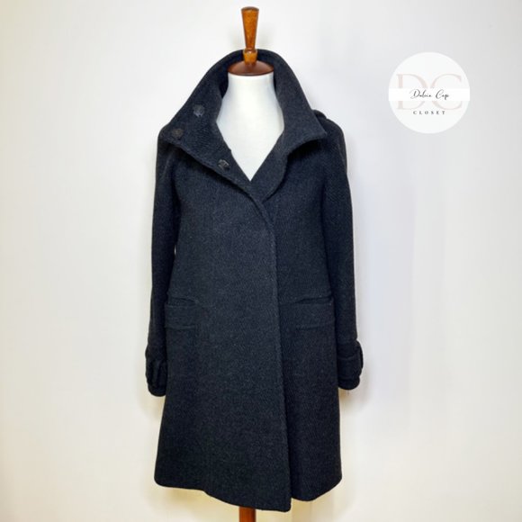 Massimo Dutti Jackets & Blazers - MASSIMO DUTTI Long Pea Coat Belled Sleeves Size 26 US